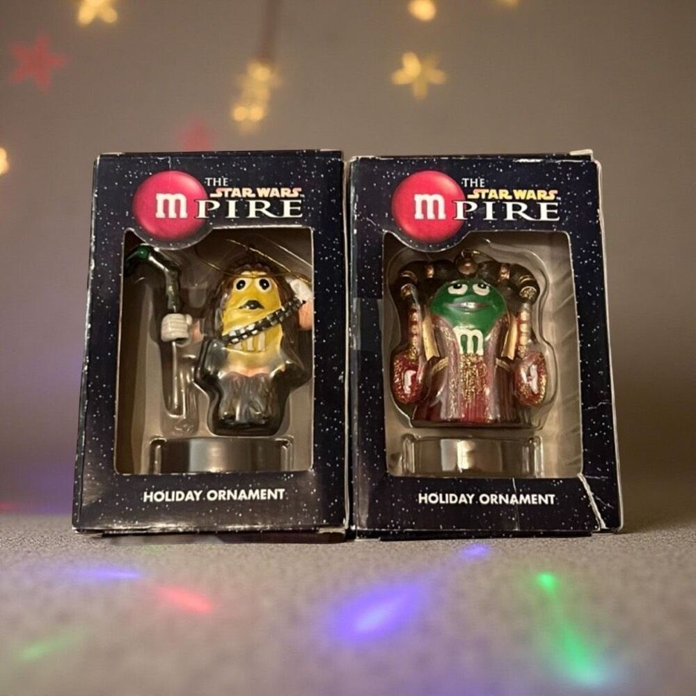 2006 Kurt Adler Star Wars Mpire Holiday Ornament CHEWBACCA & Queen Amidala 4”